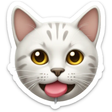 Cat with sucker  sticker