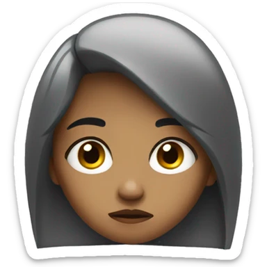 Disappointed girl sticker