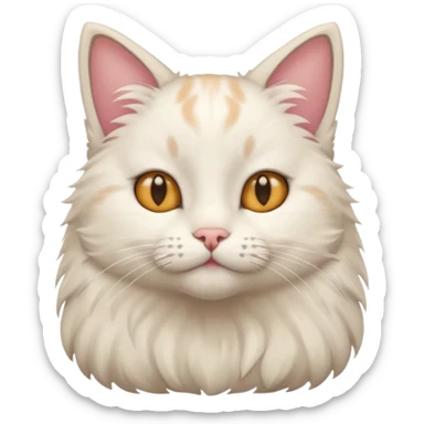Shying cat and hands on head sticker
