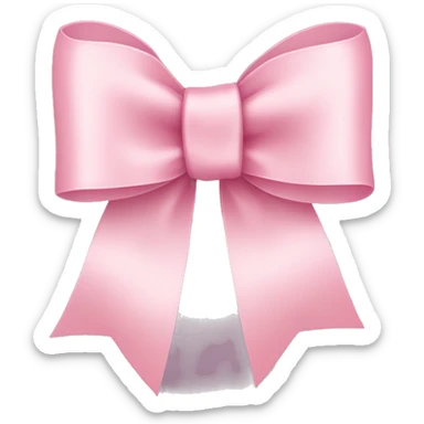 light pink ribbon bow sticker