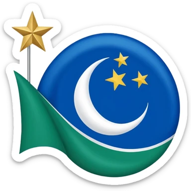 Turkstan flag🇹🇷🔵 sticker