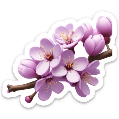 Cherry blossom in purple  sticker