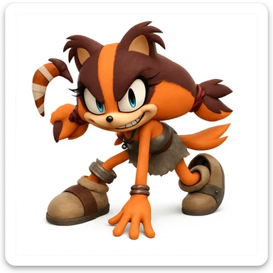 Keep the picture quality and style exactly the same. Make the eyes and mouth a bit scarier with subtle, slightly creepy changes—such as a more intense stare and a hint of a mischievous grin. No other changes. sticker