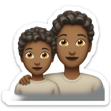 mother and son sticker