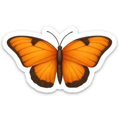 small orange butterflies  sticker