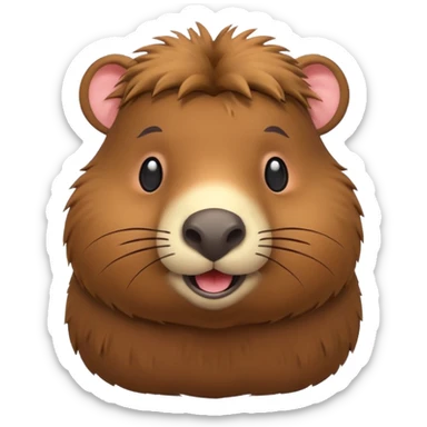 3d style capybara sticker