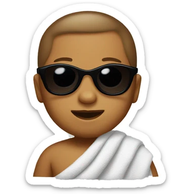 Newborn with sunglasses sticker