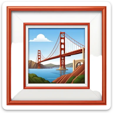 Cinematic Realistic Golden Gate Bridge Emoji sticker