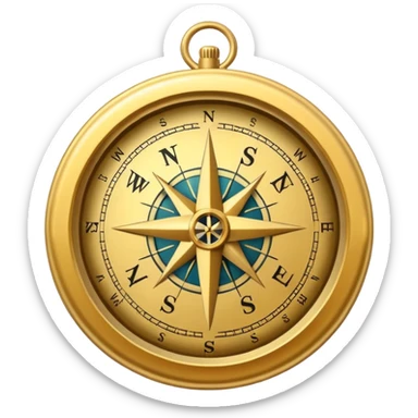 compass with a dollar sign sticker