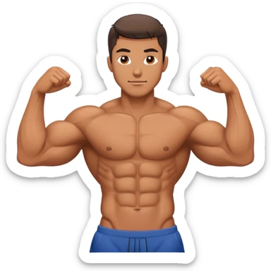 Guy with abs sticker