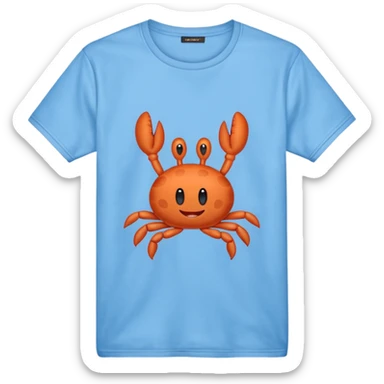 Blue shirt with the text I love krabby  sticker