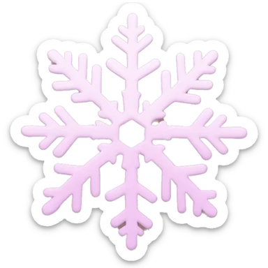 pastel pink snowflake  sticker
