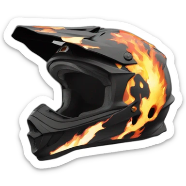 dirtbike-fire-helmet sticker