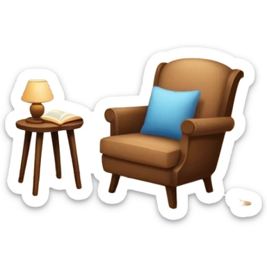 Cozy reading spot sticker