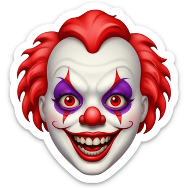 Most horrifying clown ever sticker