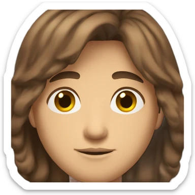 Man, 25, brown hair, brown eyes, short hair sticker