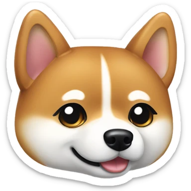 Shiba inu with hairpin sticker