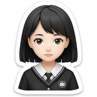Anime girl named lili chan  with Seifuku sticker