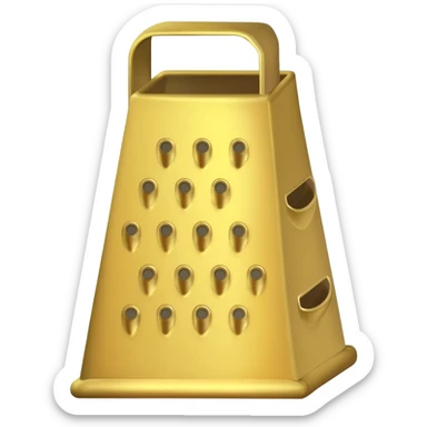 plain gold grater on a collar sticker