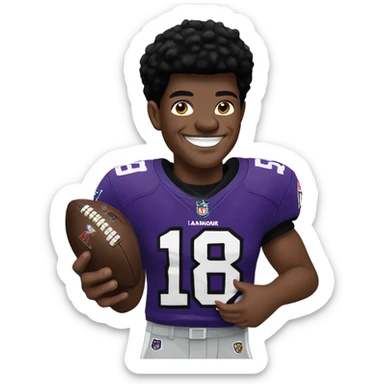 Lamar jackson holding superbowl trophy sticker