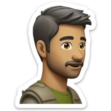 homme leve bras gauche de profil sticker