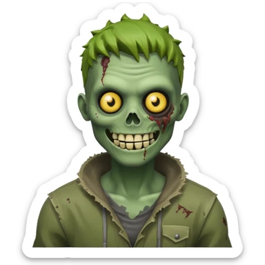 smiling zombie
looks like the husk from fortnite save the world games
zombie skulls sticker