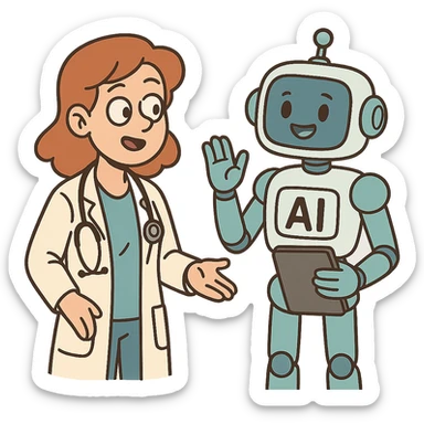 AI in healthcare sticker