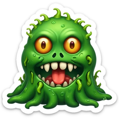 A garbage monster  sticker