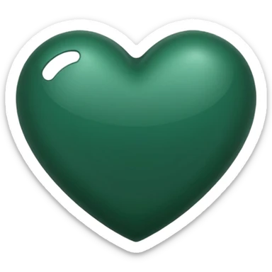 dark green heart emoji sticker