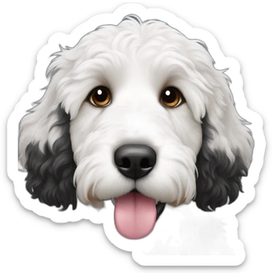 black white f1b bernedoodle slim sticker