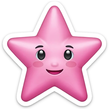 Pink star sticker