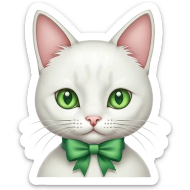Un gatto con un fiocco sticker