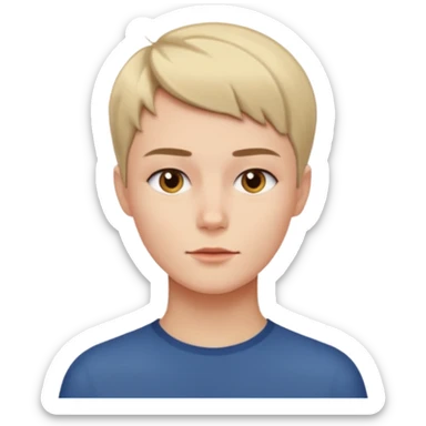 A person who has the sharpest jawline sticker