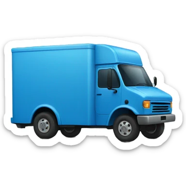 blue delivery truck sticker
