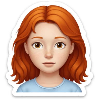 chica joven con pecas sticker