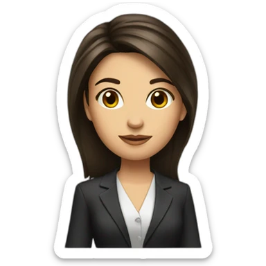 girl lawyer brunette sticker