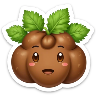 Cilantro on poop  sticker
