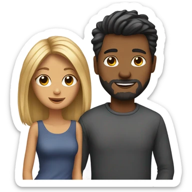 Couple with Yorkie sticker