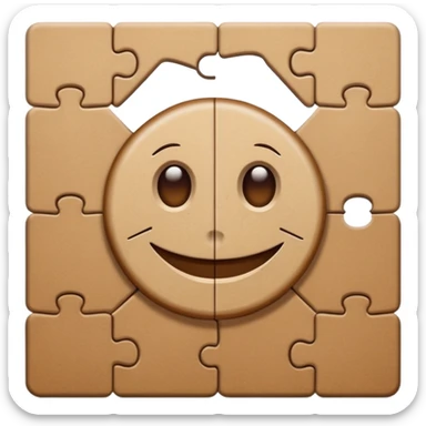 puzzle brown one missing sticker