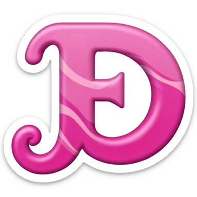 mix color pinks letter p sticker