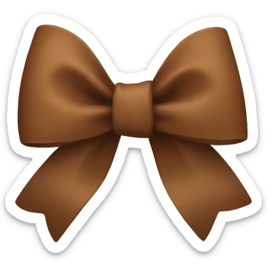 Brown bow sticker