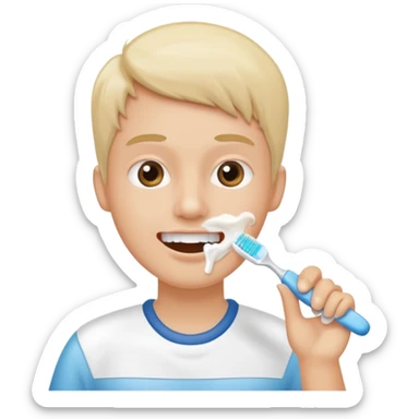 Brushing your teeth sticker