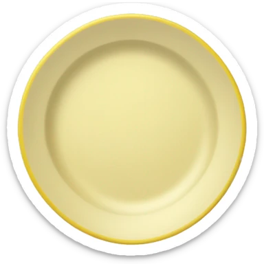 empty yellow plate  sticker