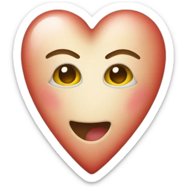 heart with face sticker