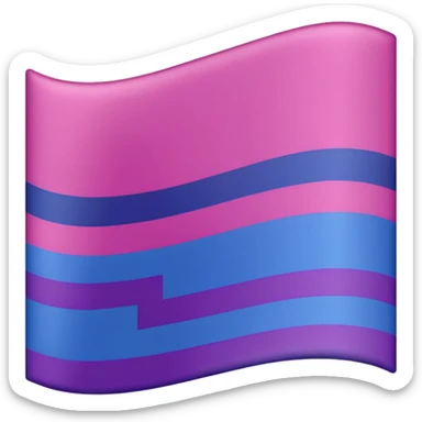 bisexual flag ordered colors sticker