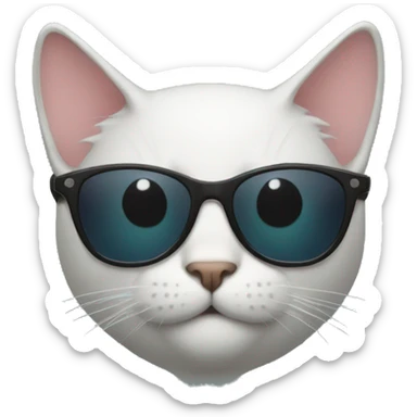Cat with sunglasses sticker