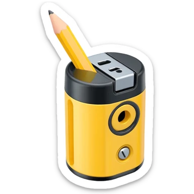 yellow pencil sharpner sticker