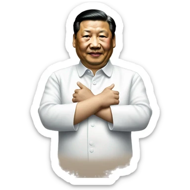 xi jinping cross hands sticker