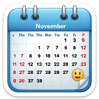 13 november calendar sticker