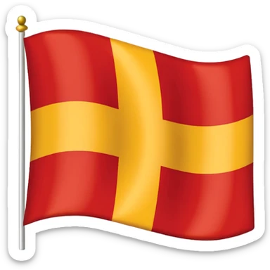 Skåne flag ( looks like Swedish flag but red background and yellow cross) sticker